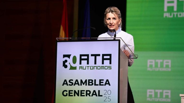 Yolanda Díaz lovar hjälp för självföretagare för att anpassa sig till minskningen av arbetstiden