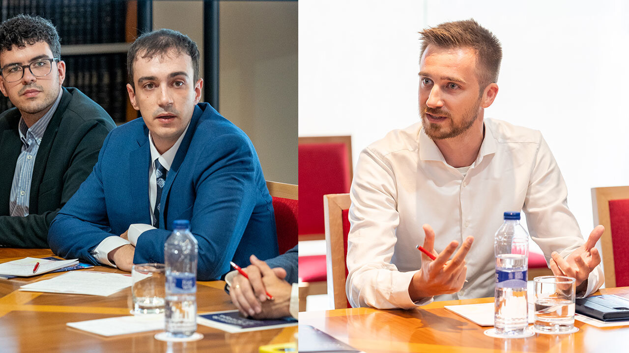 Av vänster en DCHA. Luis Fernández och Jakob Saalfrank