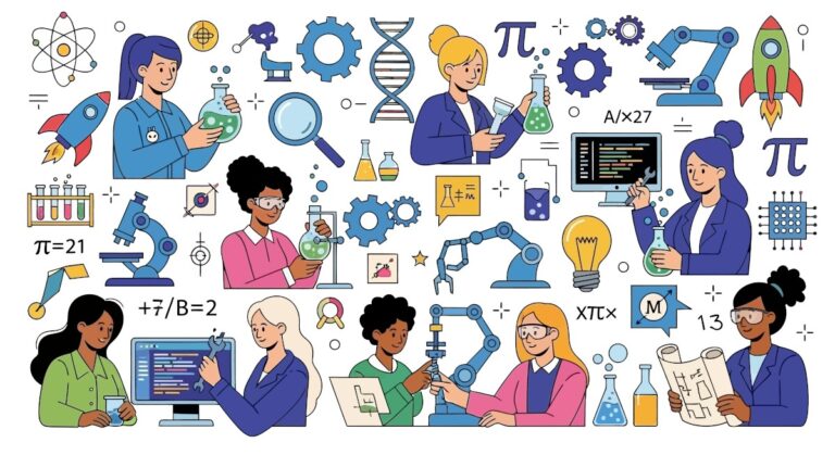 Sex kvinnor att följa i det pulserande ingenjörsrummet
